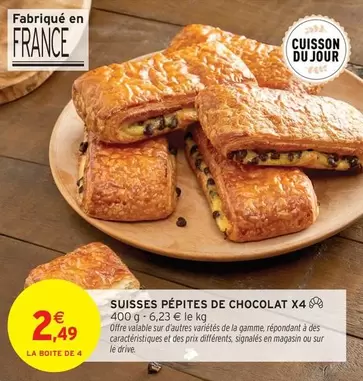 Signal - Suisses Pépites De Chocolat X4 offre à 2,49€ sur Intermarché Hyper