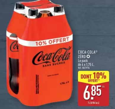 Coca cola - Zero offre à 6,85€ sur Aldi