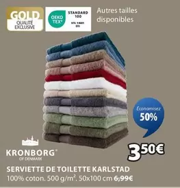 Tex - Serviette De Toilette Karlstad offre à 3,5€ sur JYSK