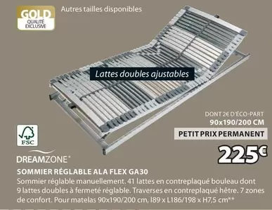 Sommier Reflable Ala Flex GA30 offre à 225€ sur JYSK