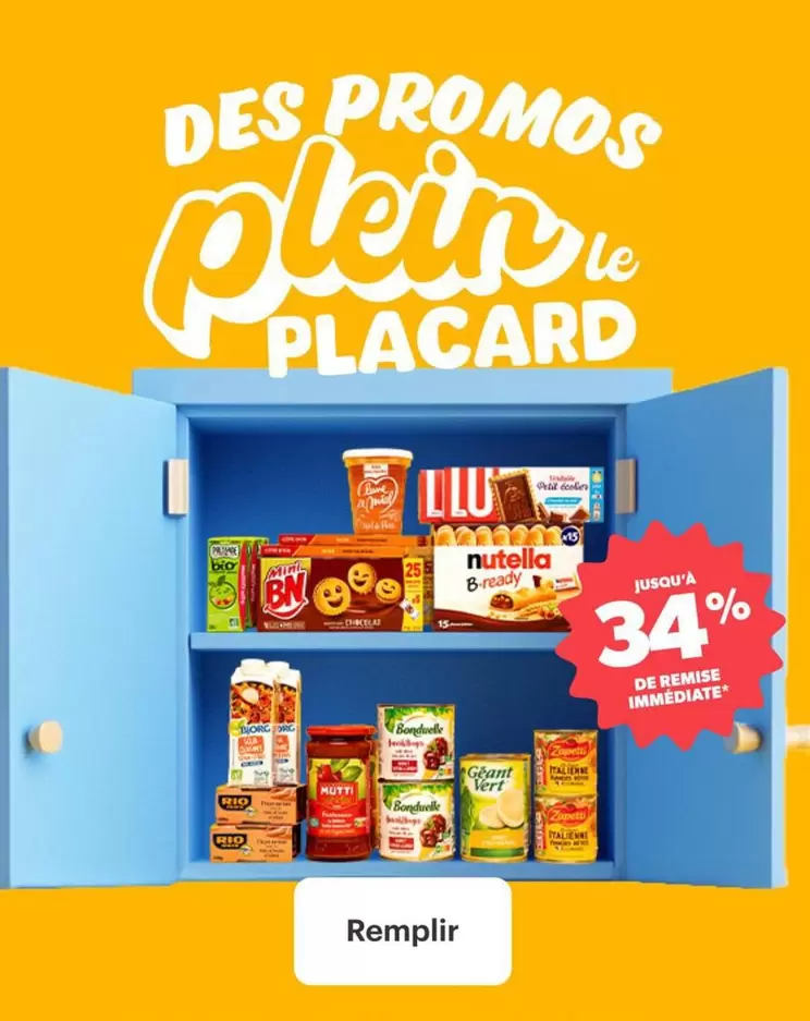 Nutella - Des Promos Oletin Le Placard offre sur Chronodrive