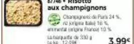 Risotto Aux Champignons offre à 3,99€ sur Maison Thiriet