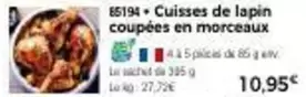 Cuisses De Lapin Coupées En Morceaux offre à 10,95€ sur Maison Thiriet