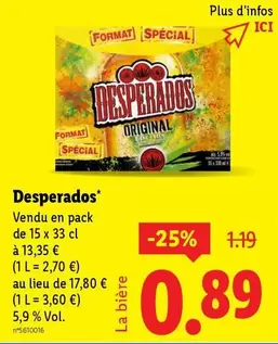 Desperados - Vendu En Pack
