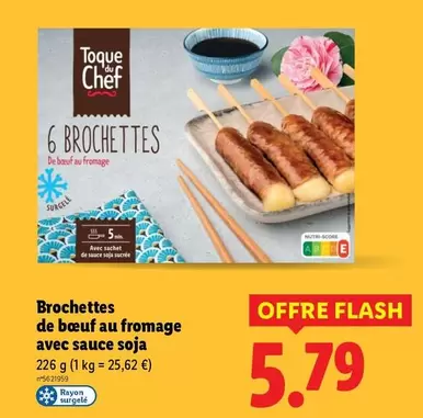 Toque Du Chef - Brochettes De Bœuf Au Fromage avec Sauce Soja