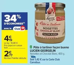 Carrefour - Pâte À Tartiner Façon Bueno