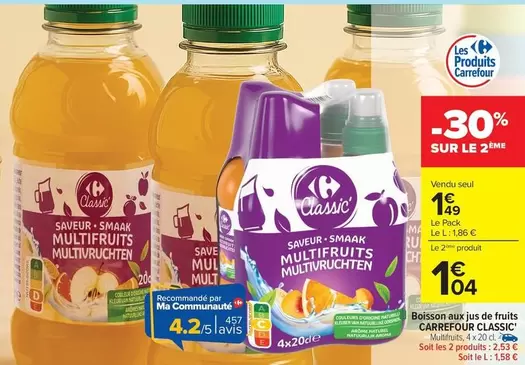 Carrefour - Classic Boisson Aux Jus De Fruits