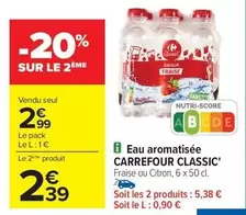 Carrefour - Eau Aromatisée Classic'