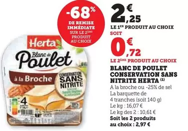 Herta - Blanc De Poulet Conservation Sans Nitrite