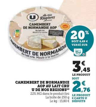 Camembert de Normandie AOP au Lait Cru - Saveurs Authentiques de Nos Régions