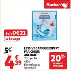 Auchan - Lessive Capsule Expert Fraicheur