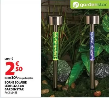 Gardenstar - Borne Solaire Led H.32,5° Cm