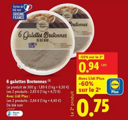 Saveurs De Nos Régions - 6 Galettes Bretonnes