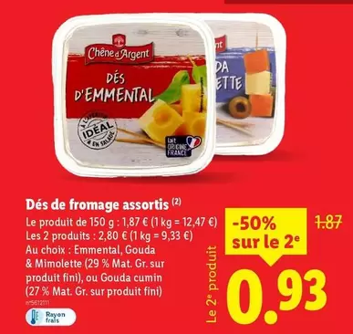 Chêne D'Argent - Dés De Fromage 