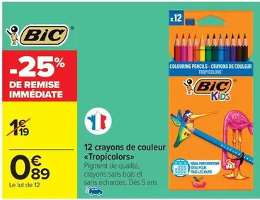 BIC - 12 Crayons De Couleur