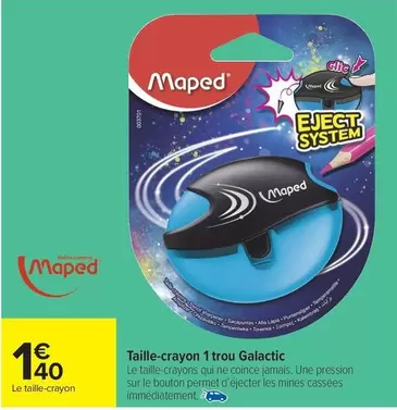 maped - Taille-Crayon 1 Trou Galactic