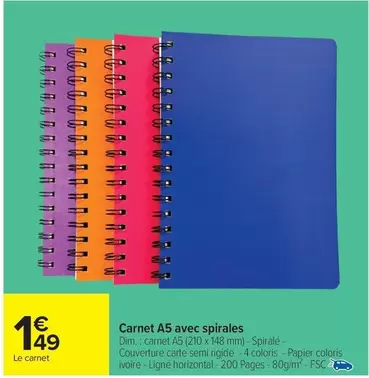 Dim - Carnet A5 Avec Spirales