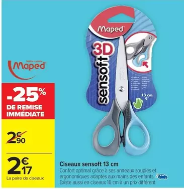 maped - Ciseaux Sensoft 13 Cm