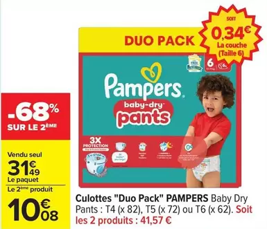 Pampers - Culottes "duo Pack"